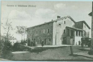 La canonica di Villabianca in una vecchia cartolina